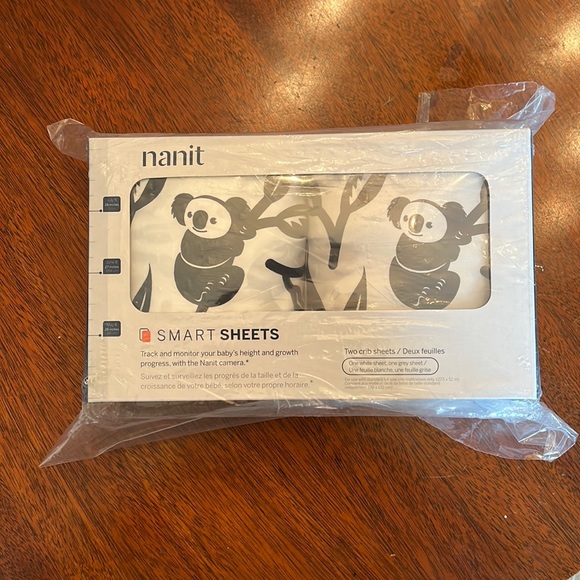 Nanit Bedding Nanit Smart Crib Sheets Two Pack One White Sheet One Grey Sheet New In Box